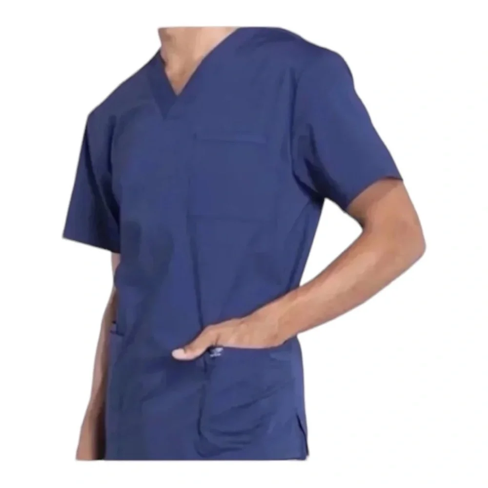 NEW Scrubs Navy Blue Cherokee Top Professionals  Uniform Unisex Men Women S Tall